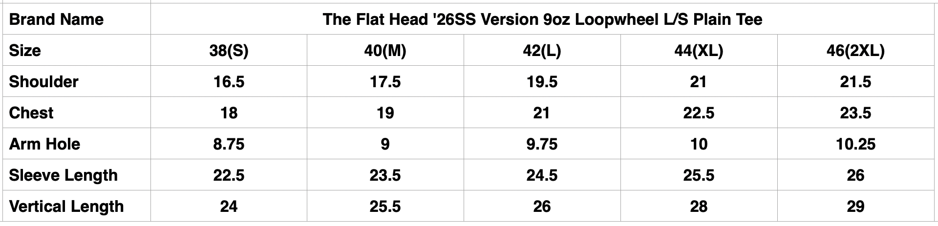 The Flat Head '26 Version 9oz Loopwheel L/S Plain Tee (White)