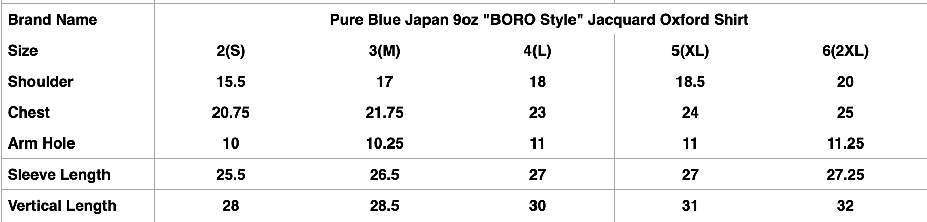 Pure Blue Japan 9oz "BORO Style" Jacquard Oxford Shirt