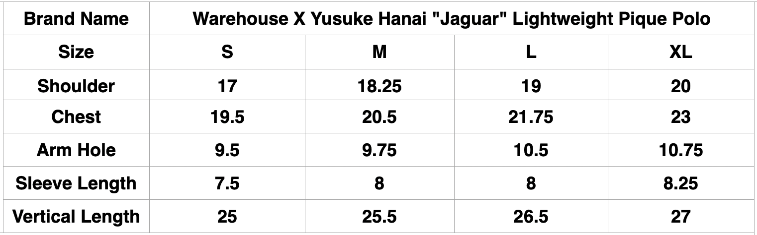 Warehouse X Yusuke Hanai "Jaguar" Lightweight Pique Polo (Burgundy)