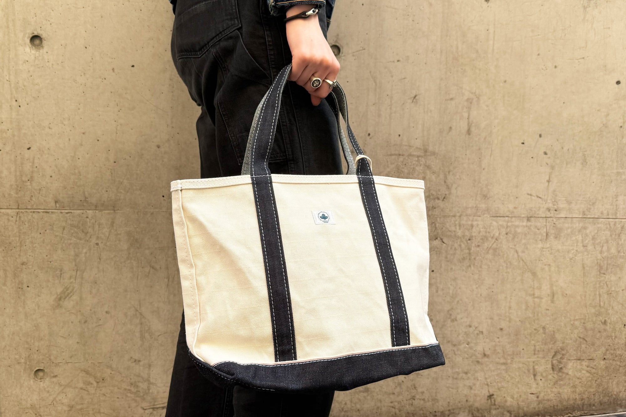 Omoto Denim “One Mile” Large Totebag (Natural Canvas)