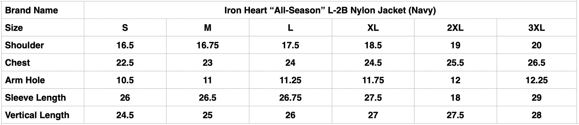 Iron Heart “All-Season” L-2B Nylon Jacket (Navy)