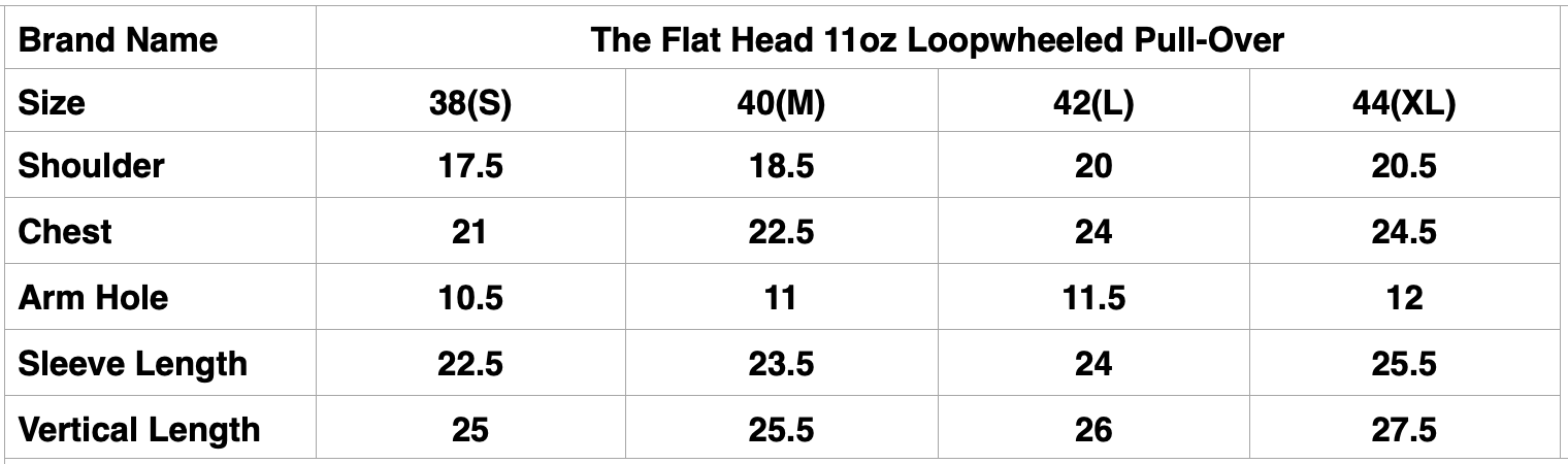 The Flat Head 11oz Loopwheeled Pull-Over (Yellow)