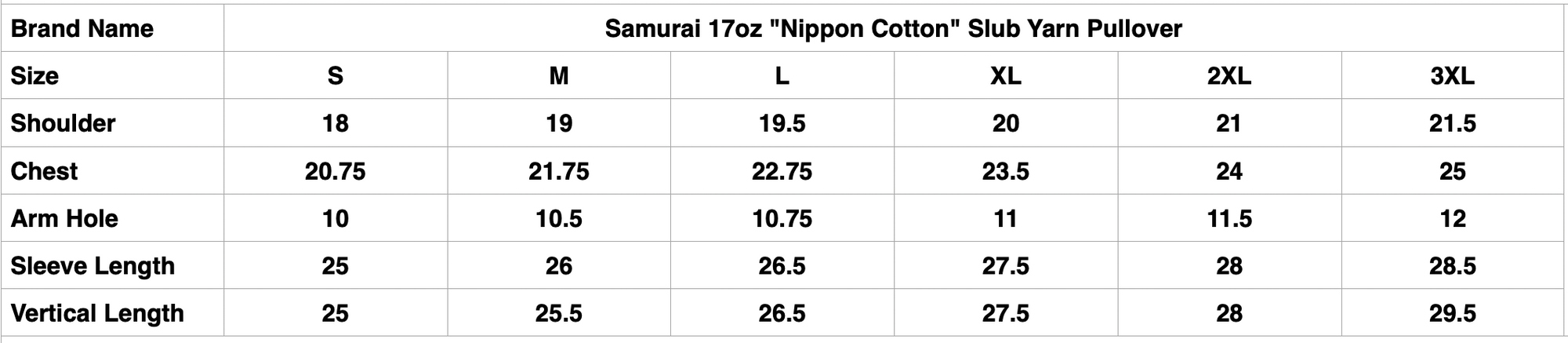 Samurai 17oz "Nippon Cotton" Slub Yarn Pullover (Natural)
