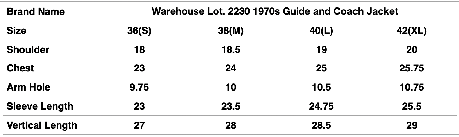 Warehouse Lot. 2230 1970s Guide and Coach Jacket (Black)