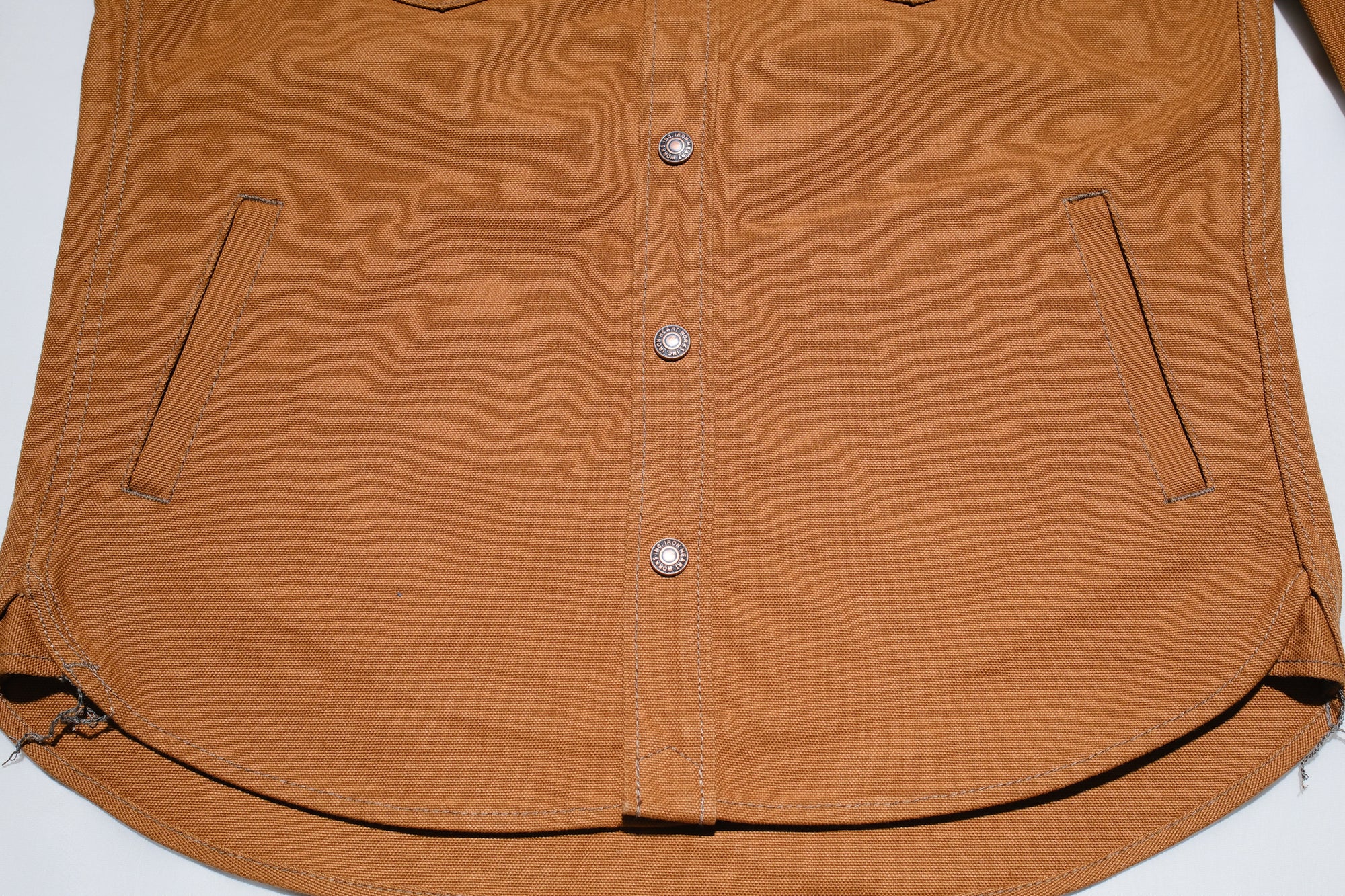 Iron Heart 17oz Duck Canvas CPO Jacketed Shirt (Brown)