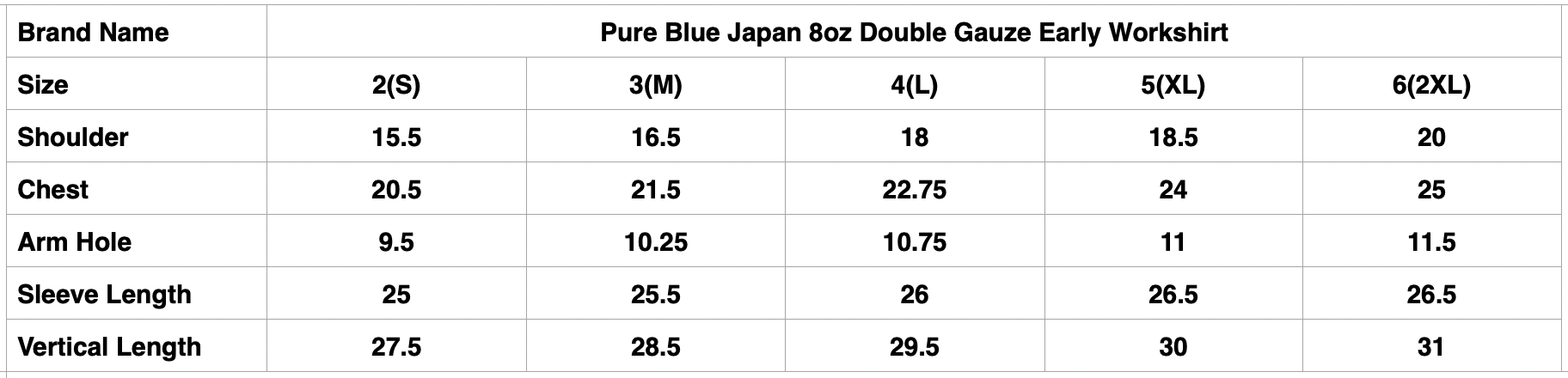 Pure Blue Japan 8oz Double Gauze Early Workshirt (Indigo)