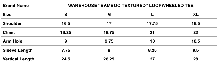 Warehouse 5.5oz "Bamboo Textured" Plain Tee (Bordeaux)