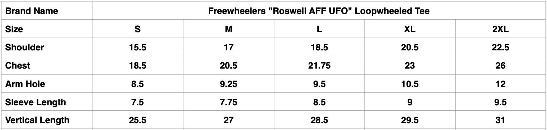 Freewheelers "Roswell AFF UFO" Loopwheeled Tee (Off-White)