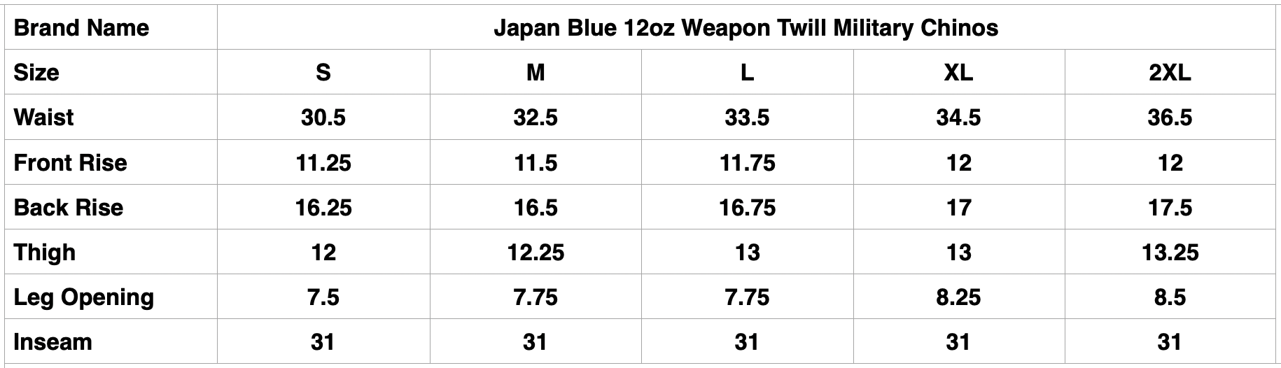 Japan Blue 12oz Weapon Twill Military Chinos (Beige)