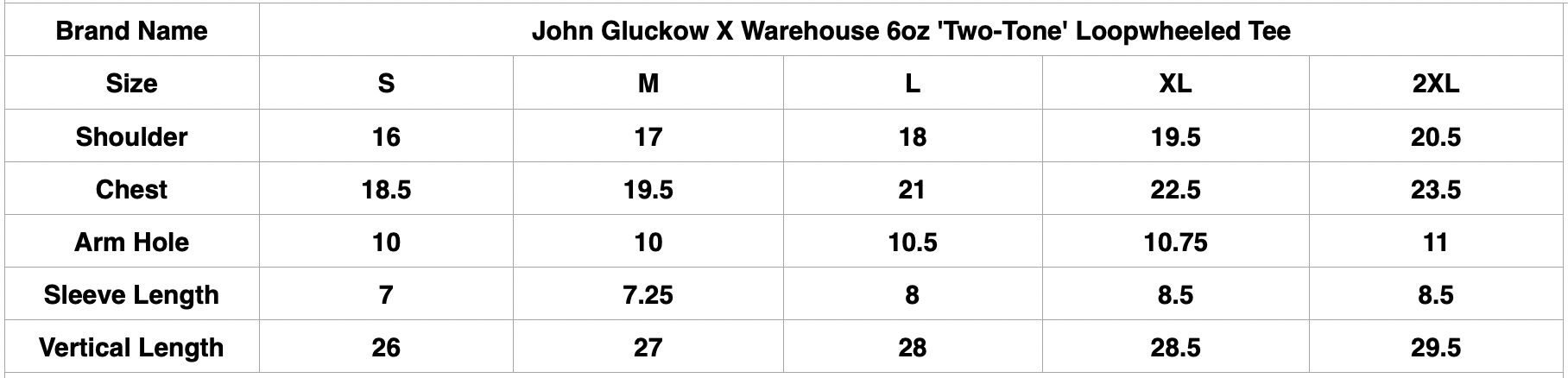 John Gluckow X Warehouse 6oz 'Two-Tone' Loopwheeled Tee (Heather Grey)