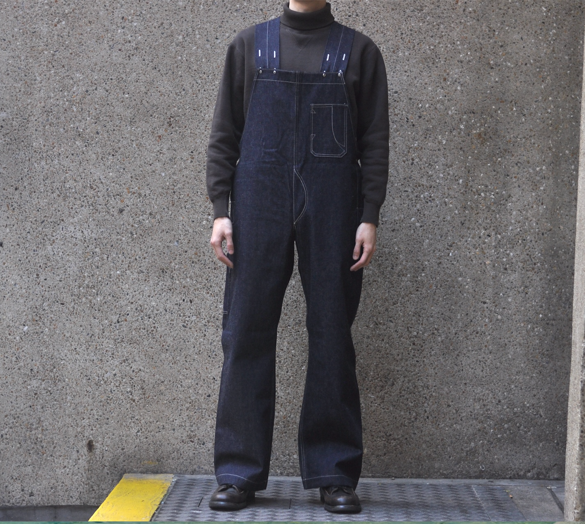 Warehouse Co. Late 30s 12.5oz Indigo Dyed Denim Overalls