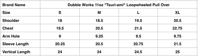 Dubble Works 11oz "Tsuri-ami" Loopwheeled Pull Over (Heather Charcoal)