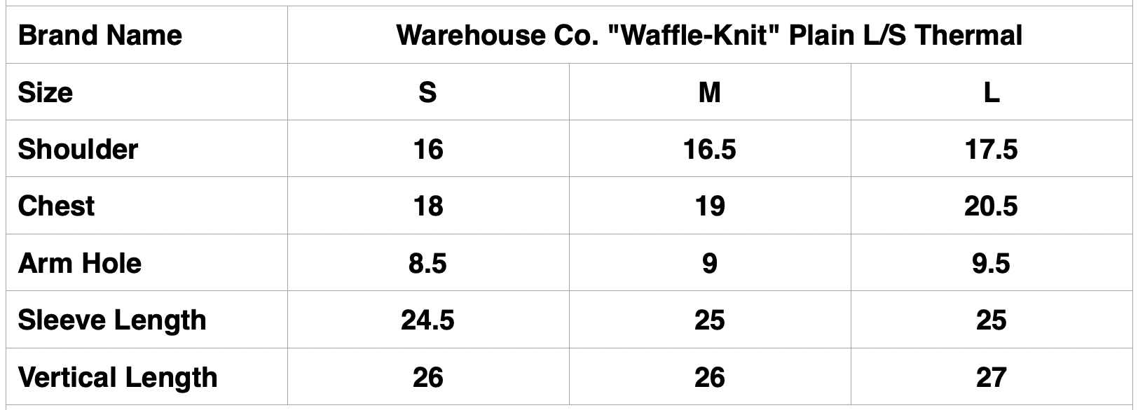 Warehouse Co. "Waffle-Knit" Plain L/S Thermal (Navy)