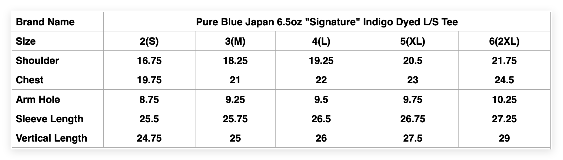 Pure Blue Japan 6.5oz "Signature" Indigo Dyed L/S Tee (Black X Indigo)