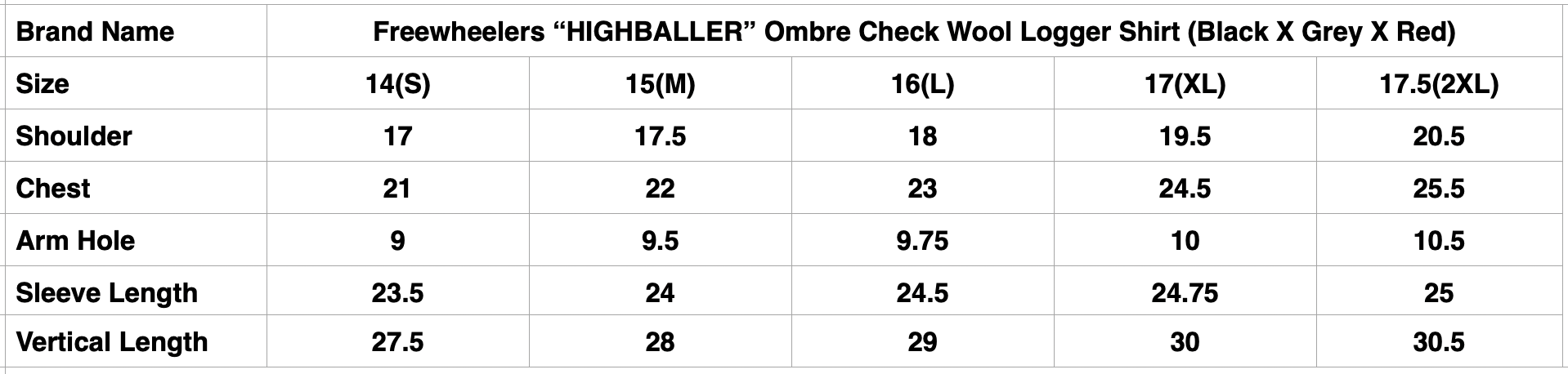 Freewheelers “HIGHBALLER” Ombre Check Wool Logger Shirt (Black X Grey X Red)