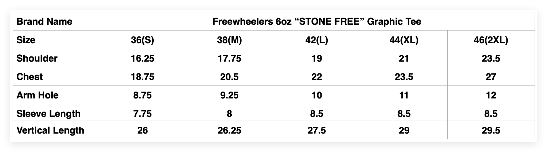 Freewheelers 6oz “STONE FREE” Graphic Tee (Shady Black)