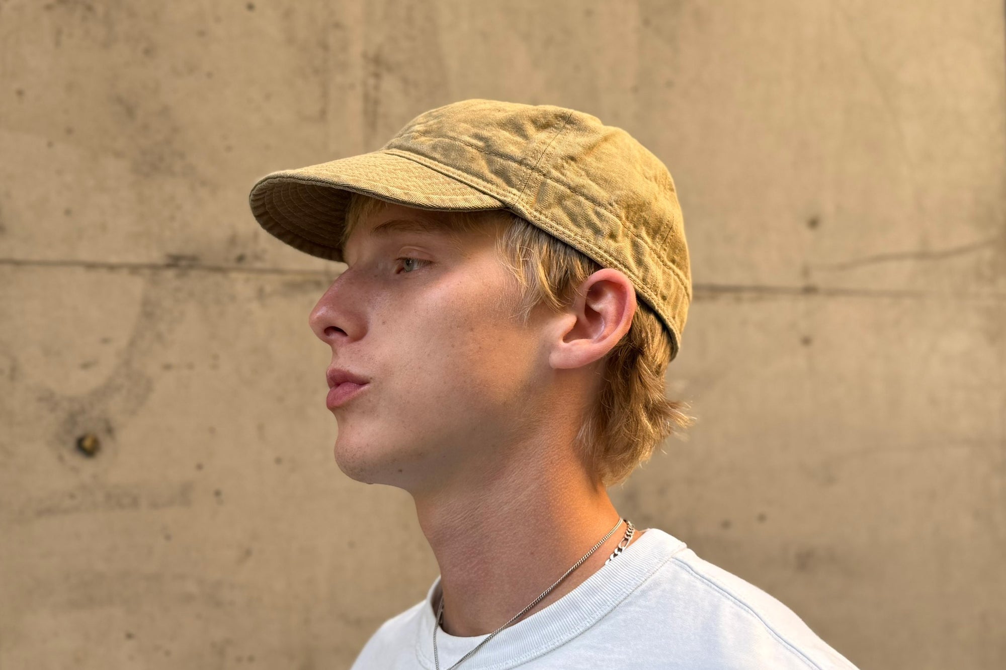 Unique Garment "Wingman" A-3 10oz HBT Cap (Sunset Beige)