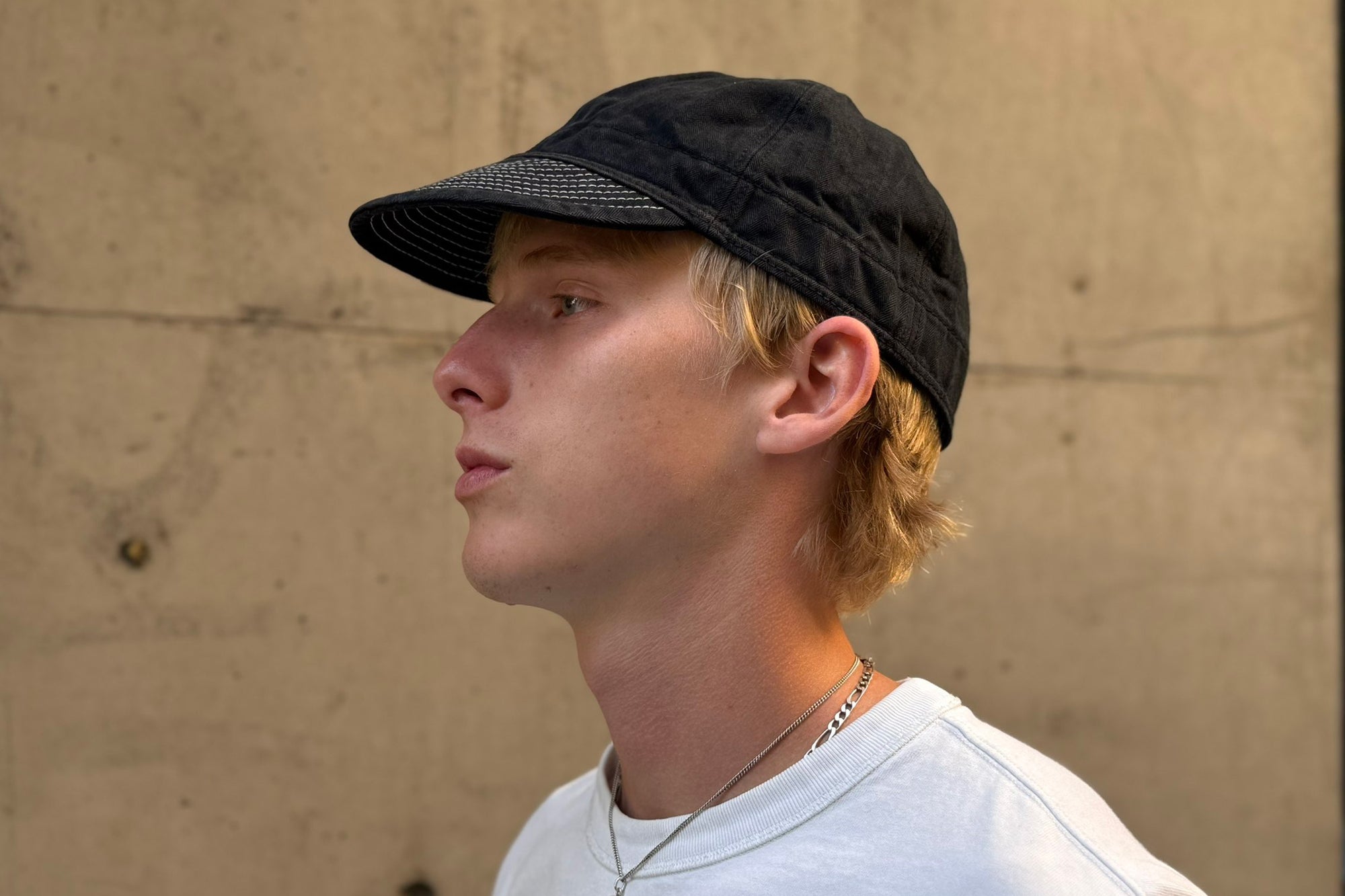 Unique Garment 10oz HBT  ‘Wingman’ A-3 Cap (Dawn Black)