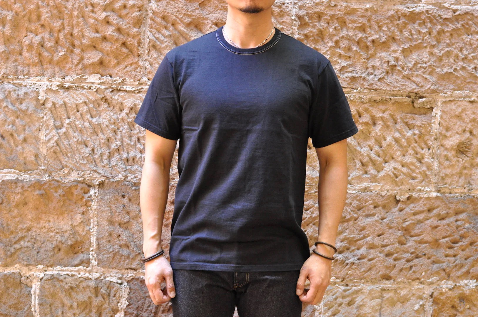 The Flat Head 24 Version 9oz Loopwheeled Plain Tee (Black)