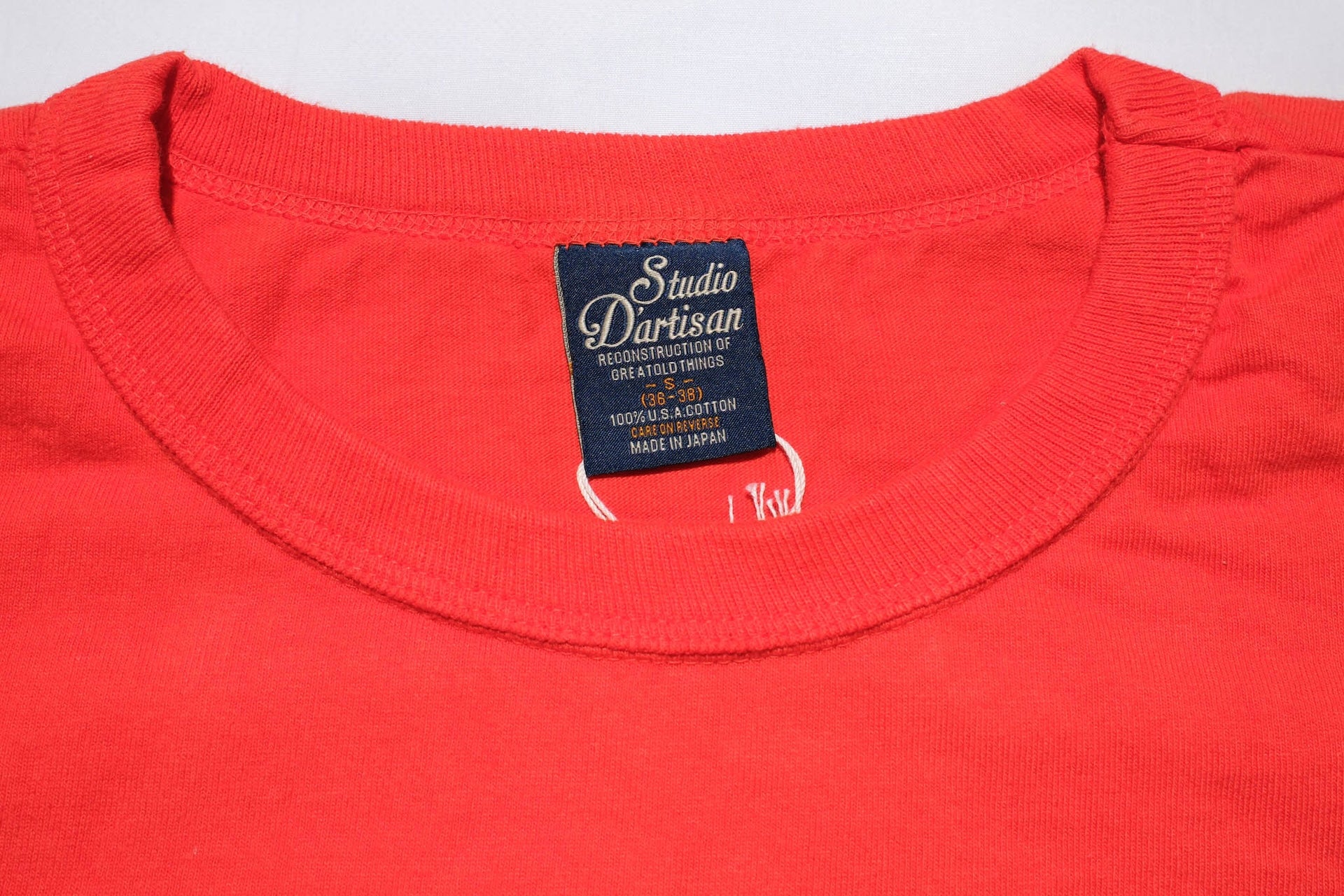 Studio D'Artisan 7oz 'USA Cotton' Loopwheeled Tee (Orange)