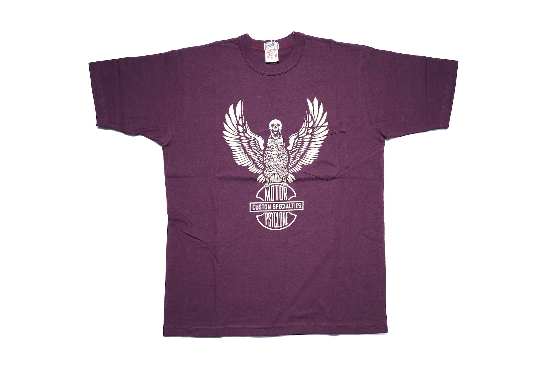 Freewheelers "Screaming Eagle" Loopwheeled Pocket Tee (Plum Crazy)