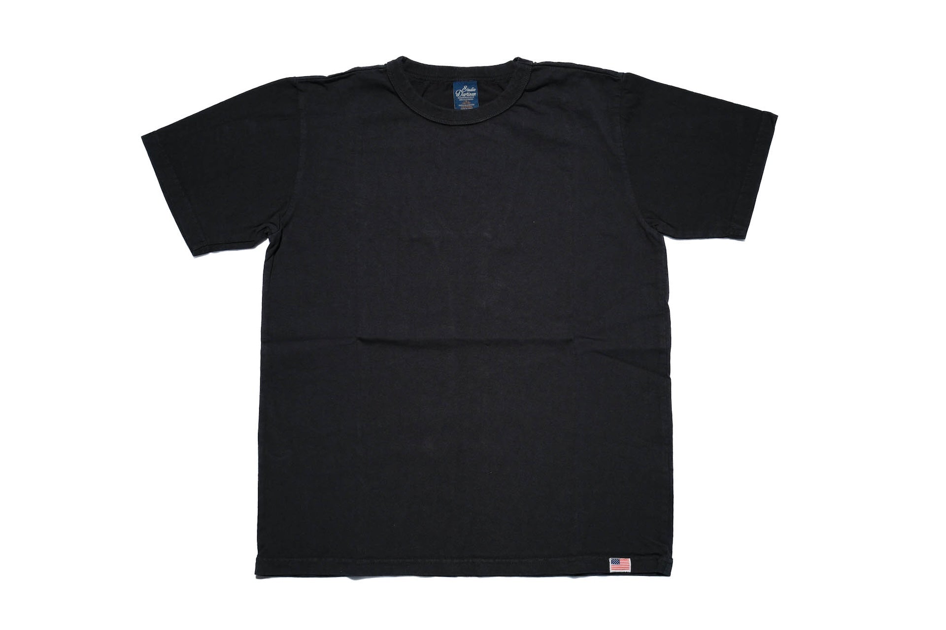 Studio D'Artisan 7oz 'USA Cotton' Loopwheeled Tee (Black)