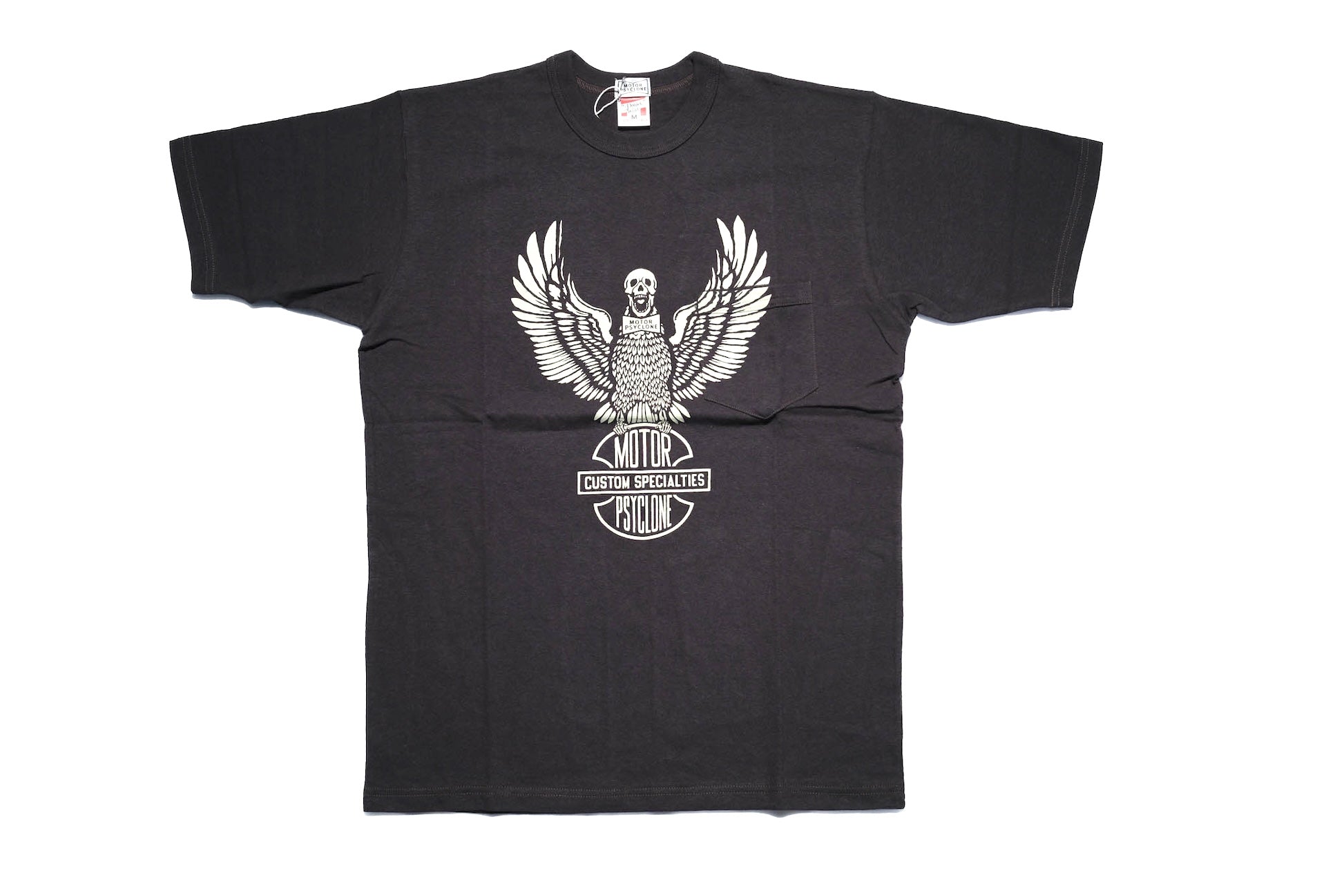 Freewheelers "Screaming Eagle" Loopwheeled Pocket Tee (Shady Black)