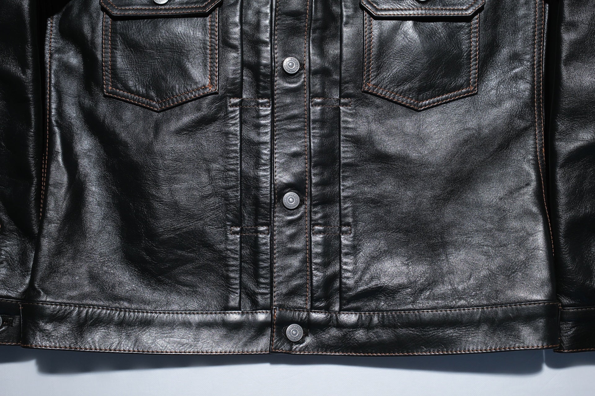 The Flat Head 'Ultimate' Horsehide Type 2 Jacket (Black Teacore)