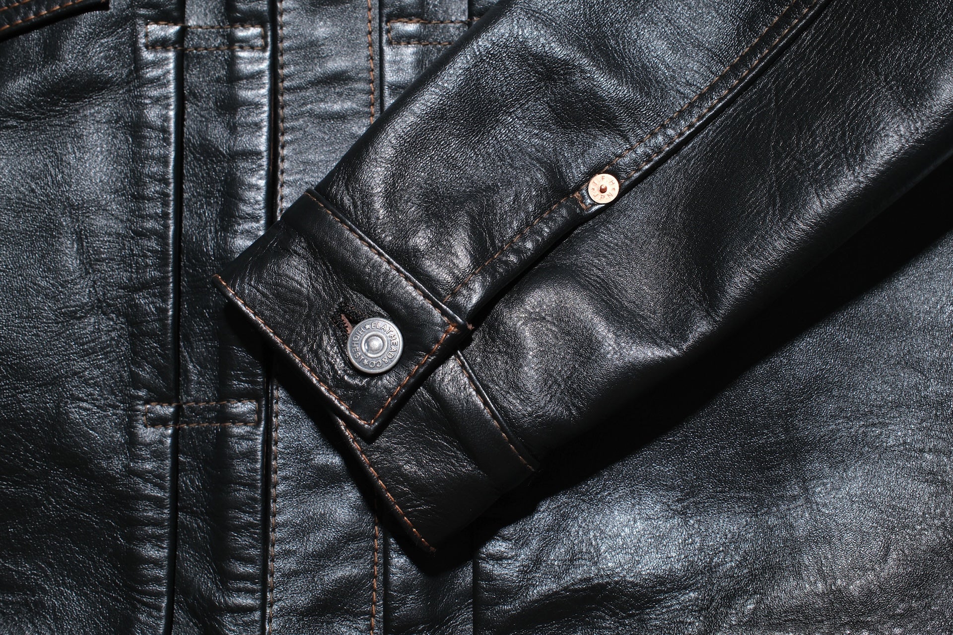 The Flat Head 'Ultimate' Horsehide Type 2 Jacket (Black Teacore)