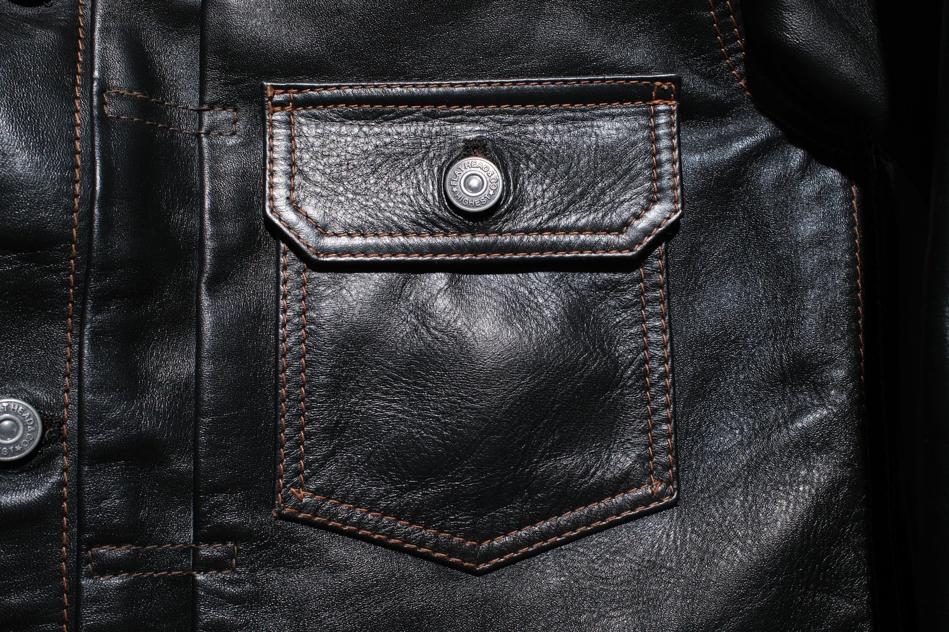 The Flat Head 'Ultimate' Horsehide Type 2 Jacket (Black Teacore)