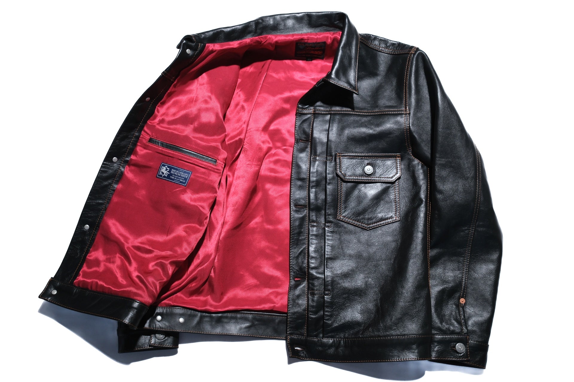 The Flat Head 'Ultimate' Horsehide Type 2 Jacket (Black Teacore)