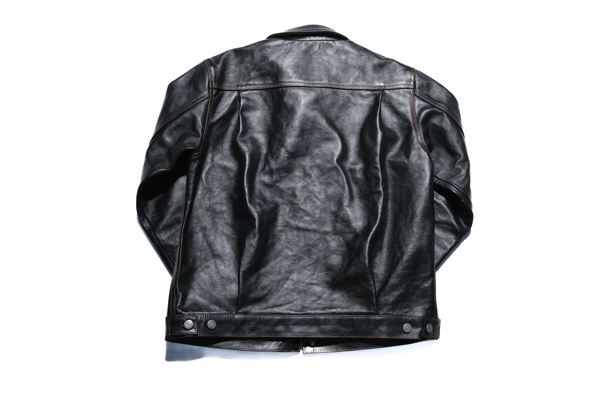 The Flat Head 'Ultimate' Horsehide Type 2 Jacket (Black Teacore)