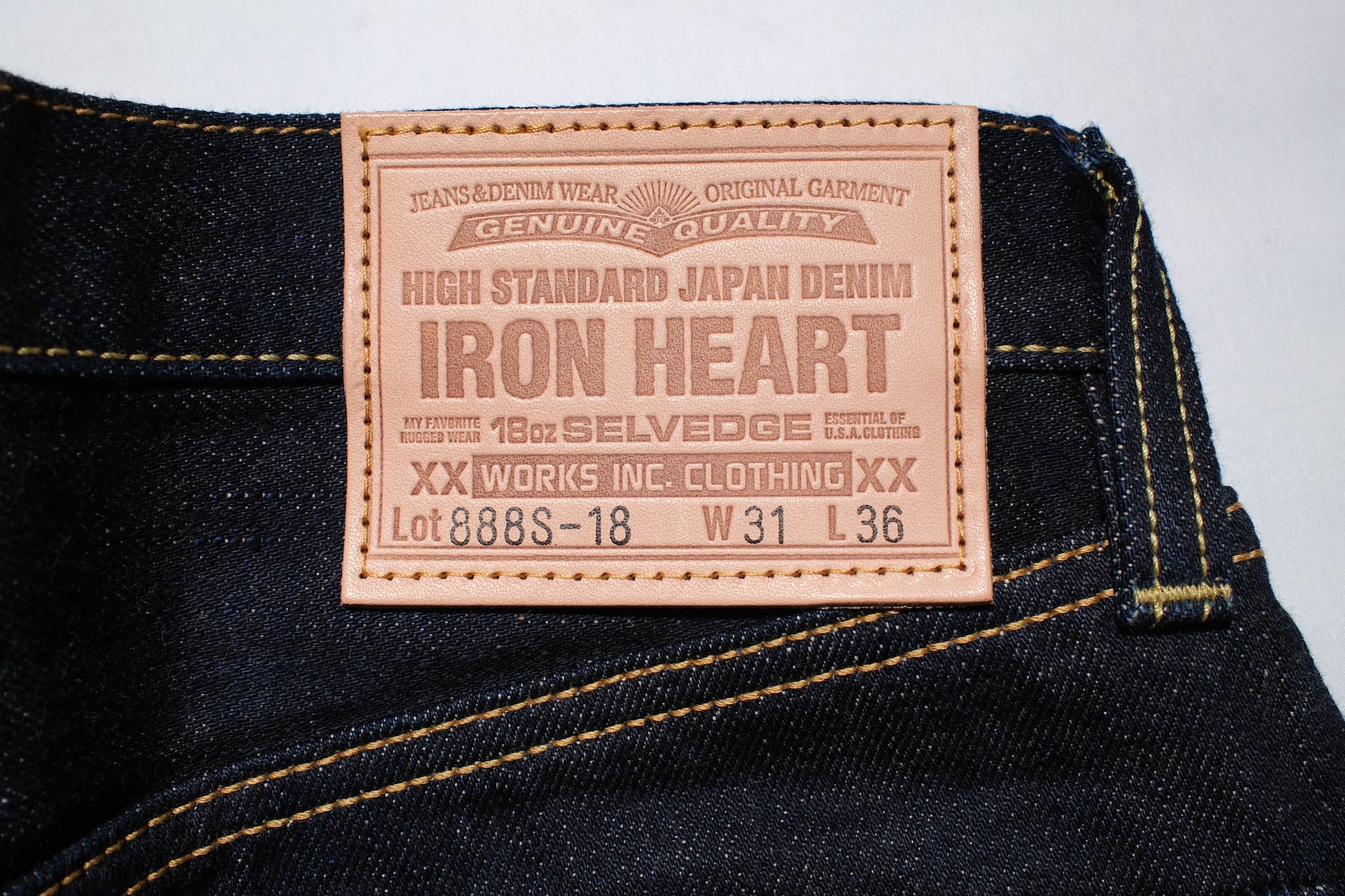 Iron Heart 888S-18 18oz Denim (Straight Tapered fit)