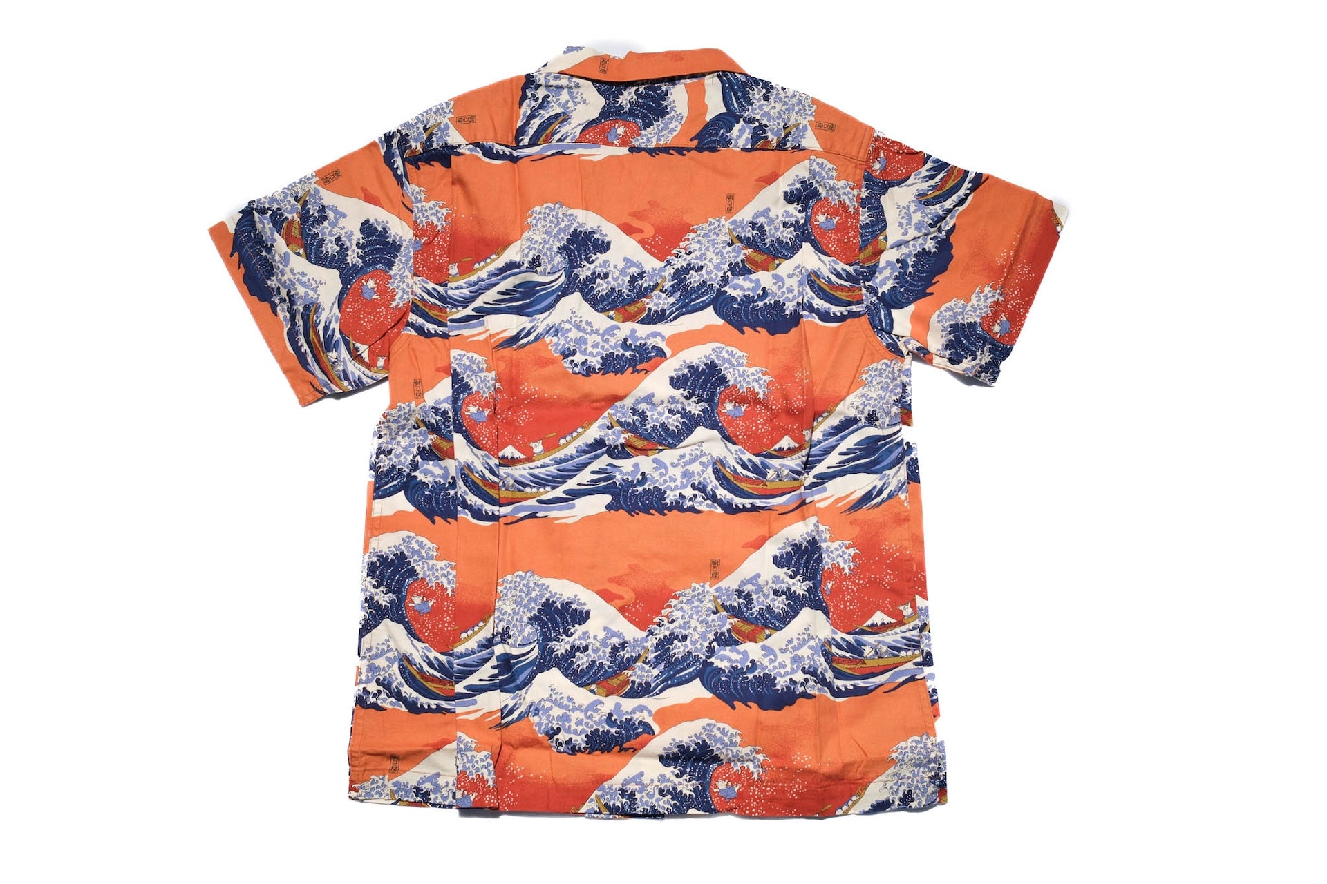 Studio D'Artisan "The Great Wave" Aloha S/S Shirt (Orange)