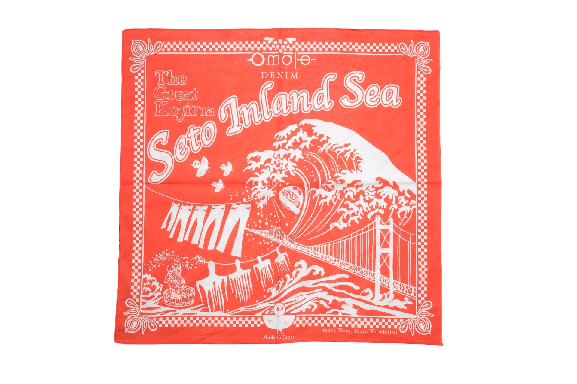 Omoto Denim “The Great Kojima” Bandana (Orange)