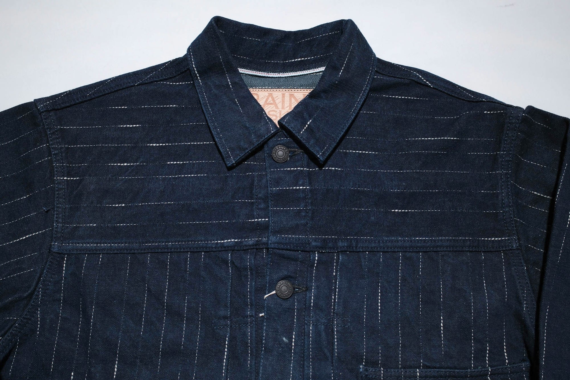 Studio D'Artisan 14oz Indigo Dyed "Rain Kasuri" Type 1 Denim Jacket