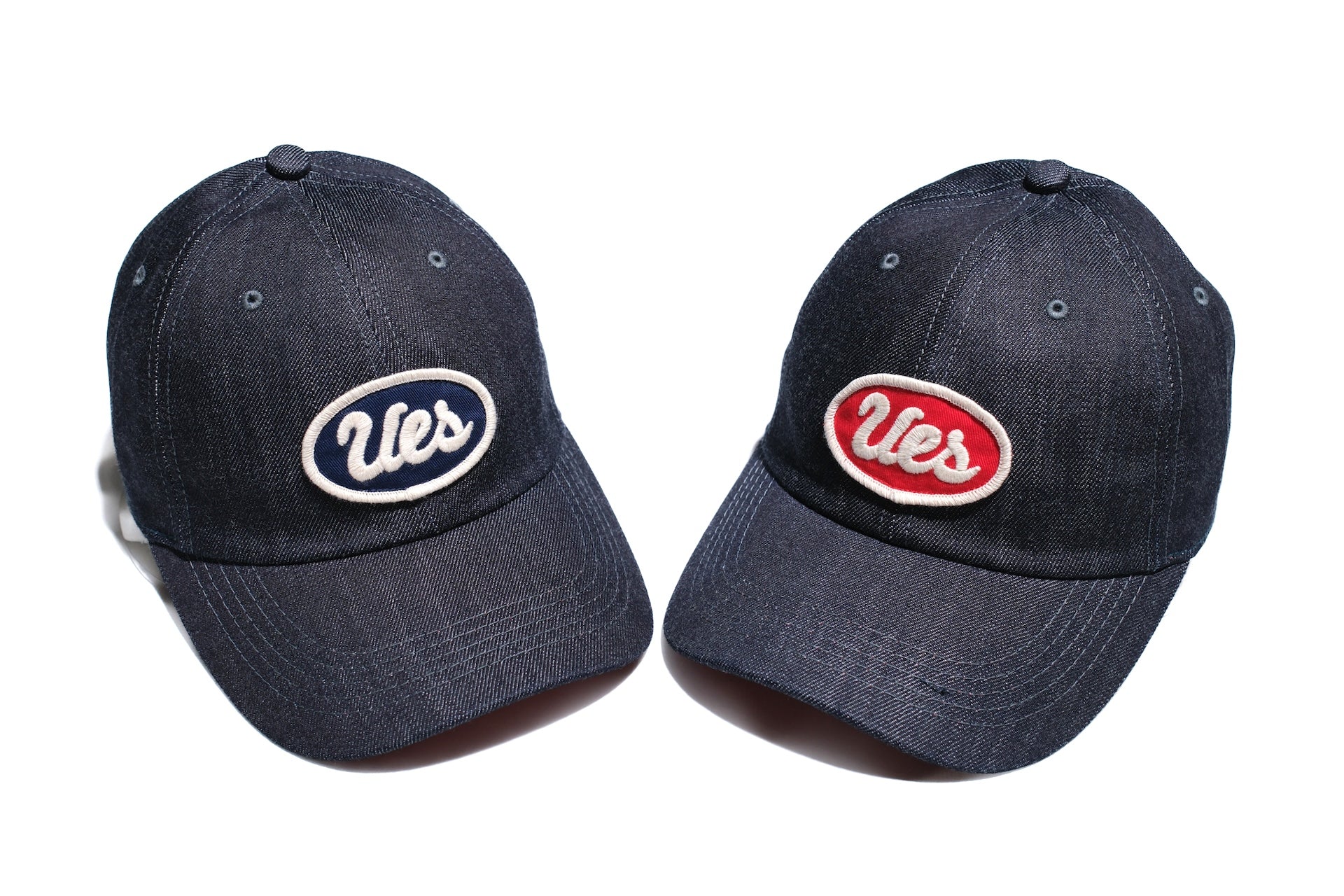 UES "LOGO" Denim Baseball Cap (Red)