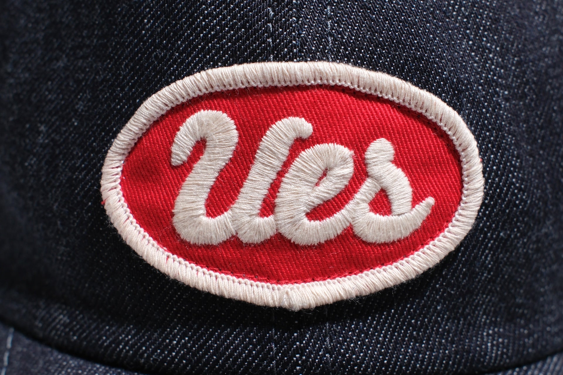 UES "LOGO" Denim Baseball Cap (Red)