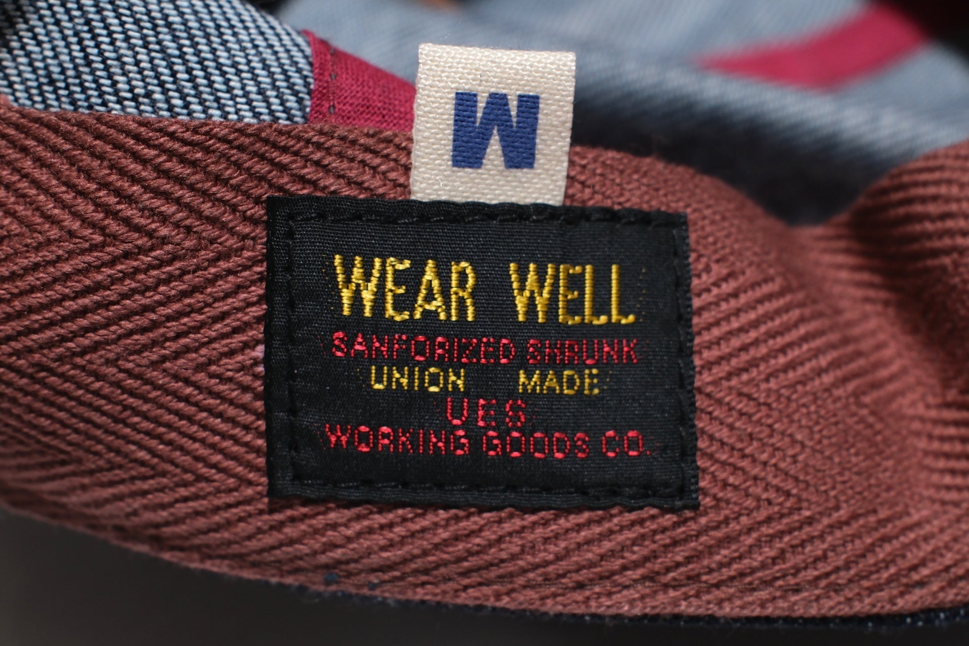 UES "LOGO" Denim Baseball Cap (Red)