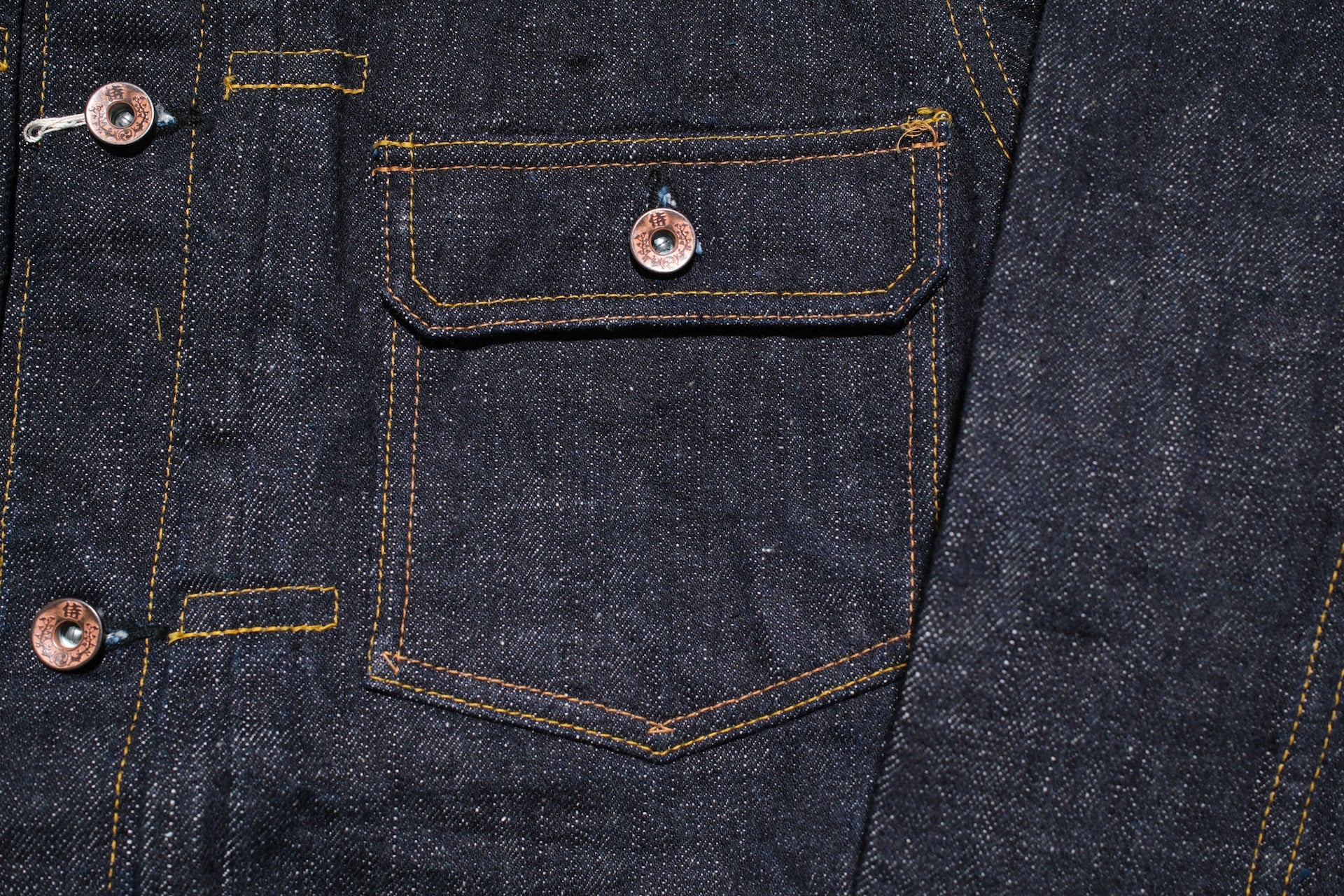 Samurai 17oz Indigo Dyed "Zero+" T-Back Type 1 Denim Jacket