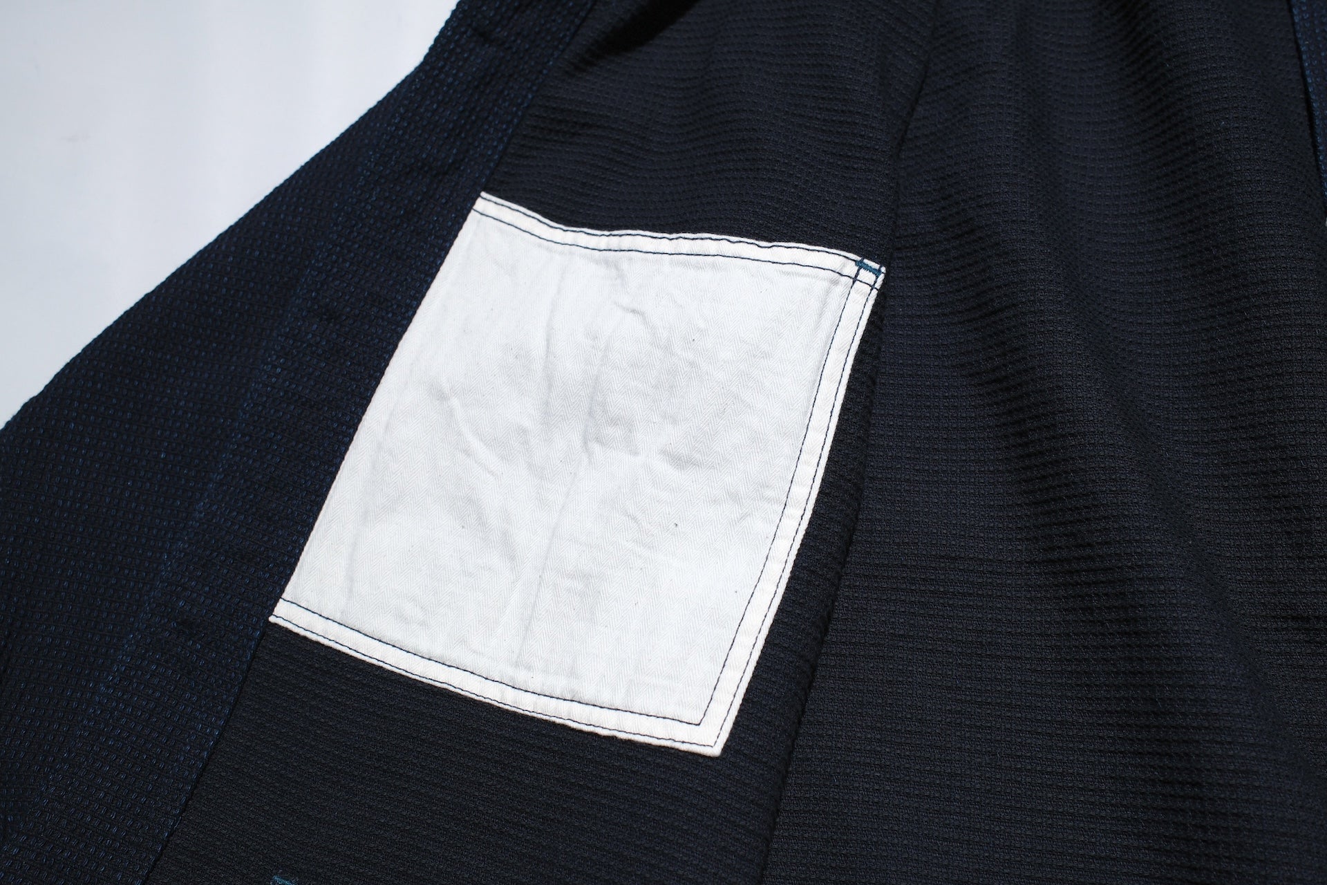 Omoto Denim 12oz Indigo Dyed "Cube Sashiko" Chore Jacket