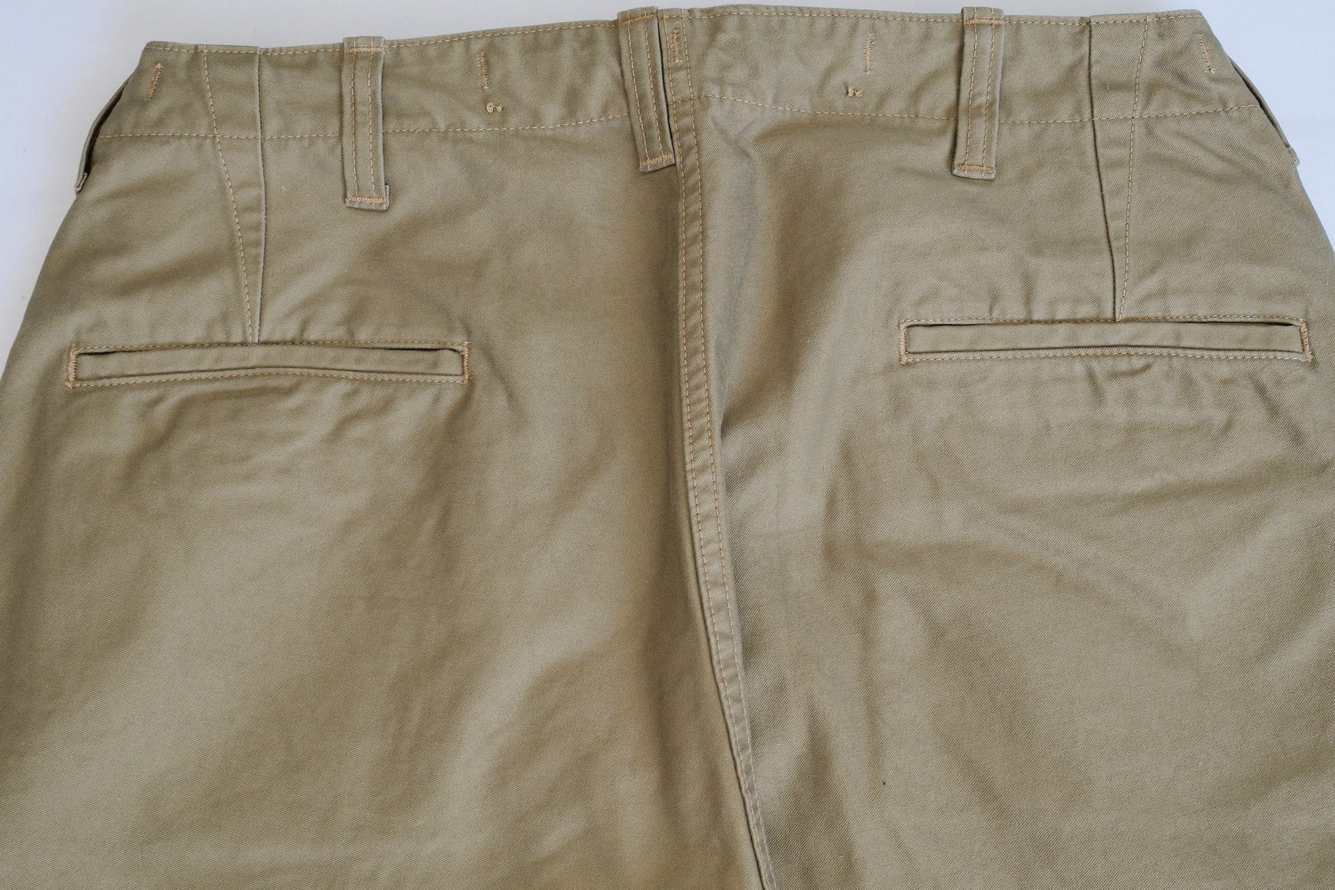 Freewheelers "M-1943" Military Back Satin Trousers (Dark Tan)