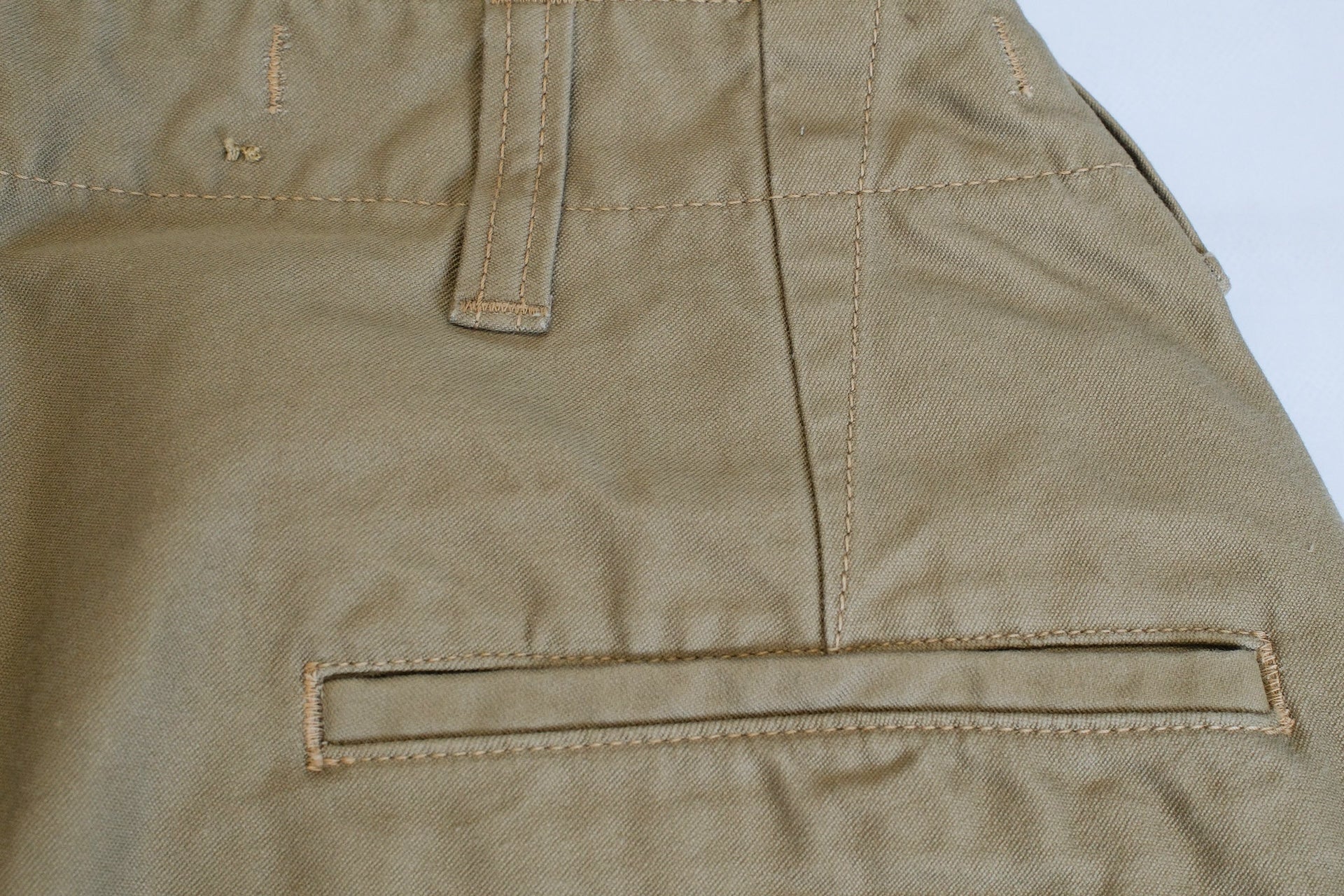Freewheelers "M-1943" Military Back Satin Trousers (Dark Tan)