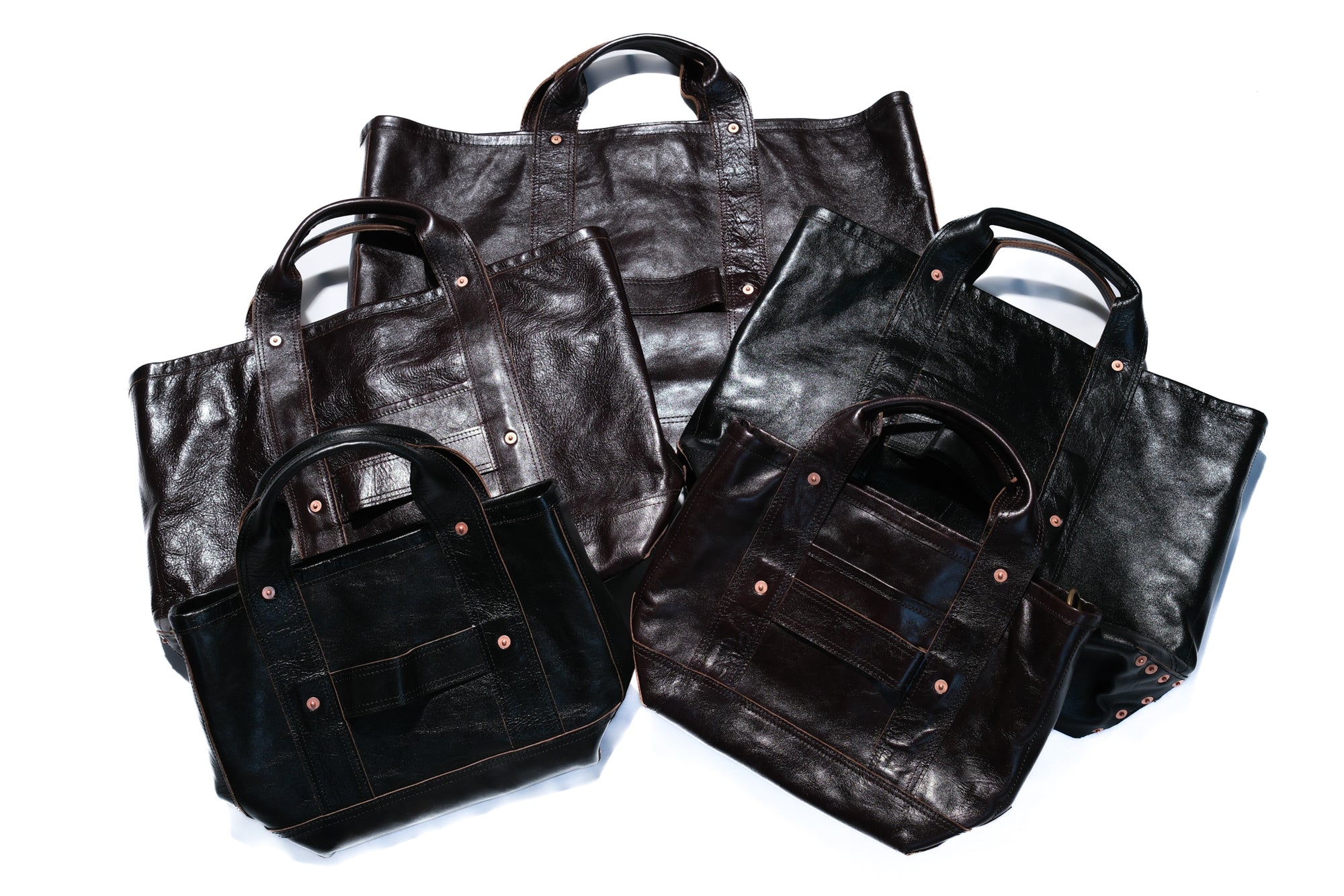 Inception by Accel Company Size Medium Horsehide “Multi-Functional” Tote Bag (Brown Tea-cored)