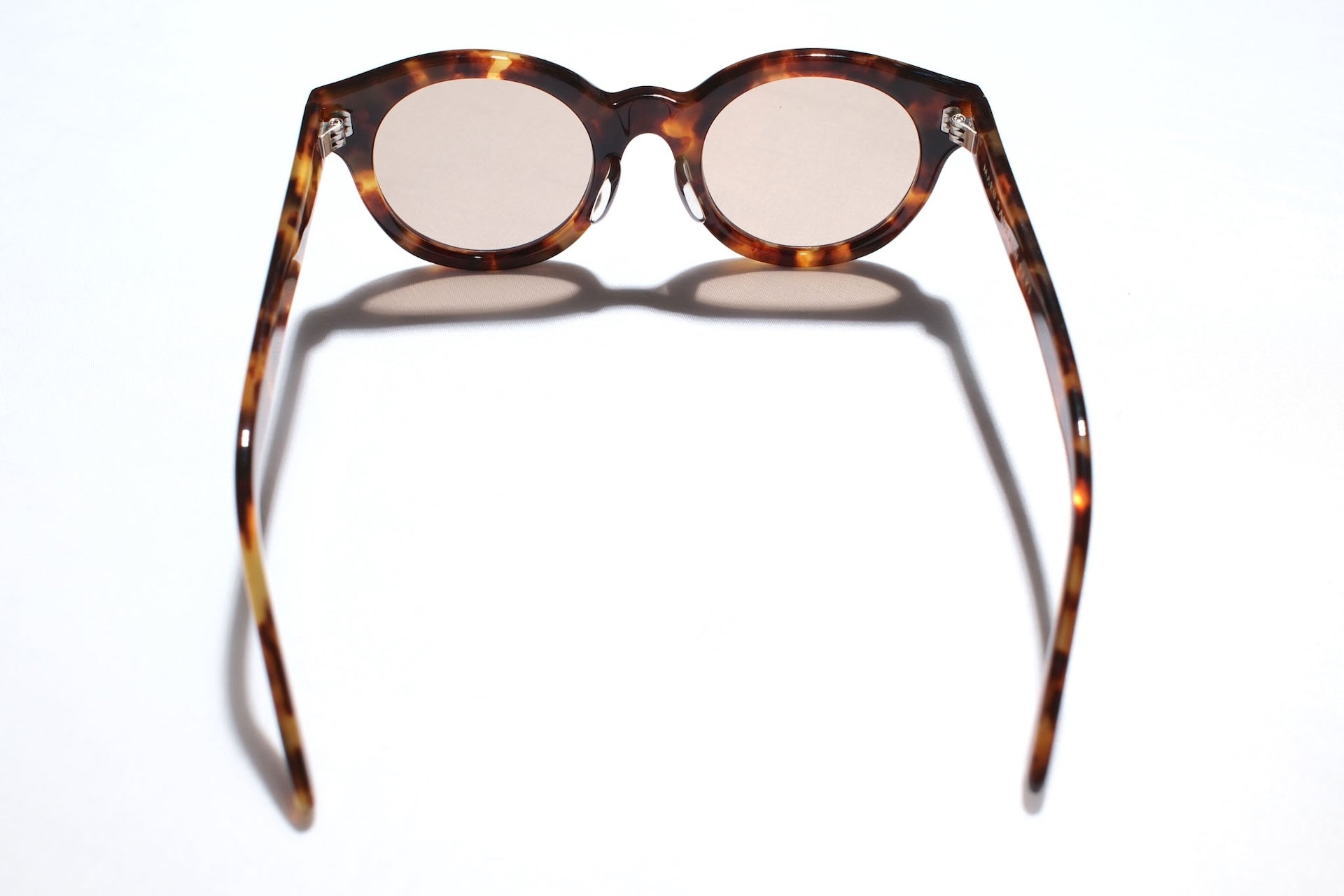 Maru Sankaku Peke by SDA "John Lennon" Acetate Sunglasses (Brown)