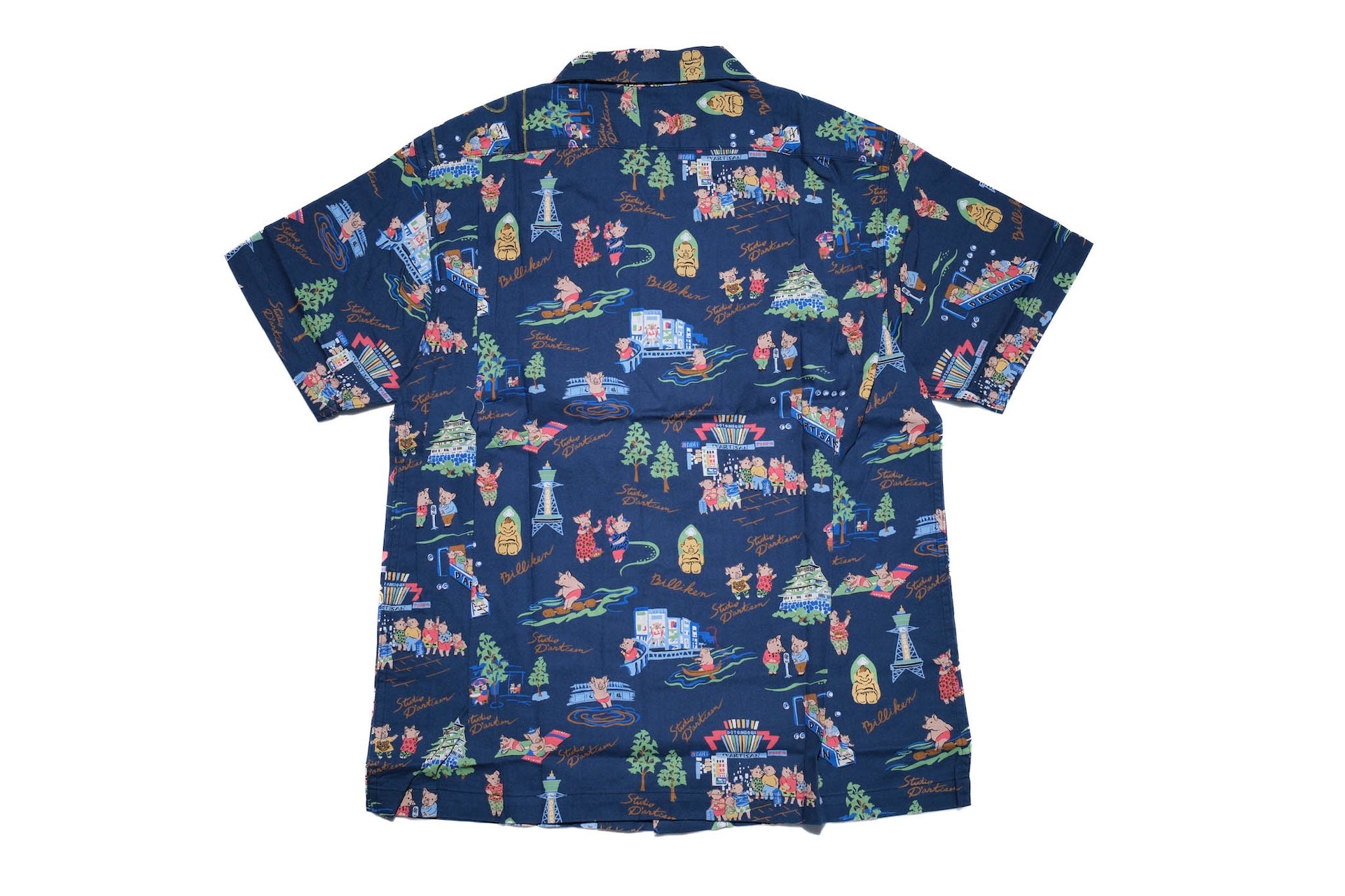 Studio D'Artisan "Billi-Ken" Aloha S/S Shirt (Navy)