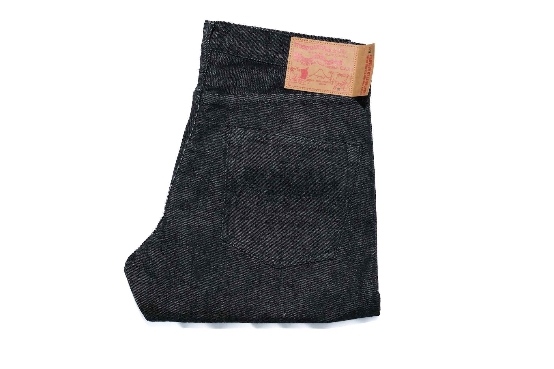 Studio D'Artisan D1826B 13.5oz Black Dyed "New Ivy" Denim (Relaxed Tapered fit)