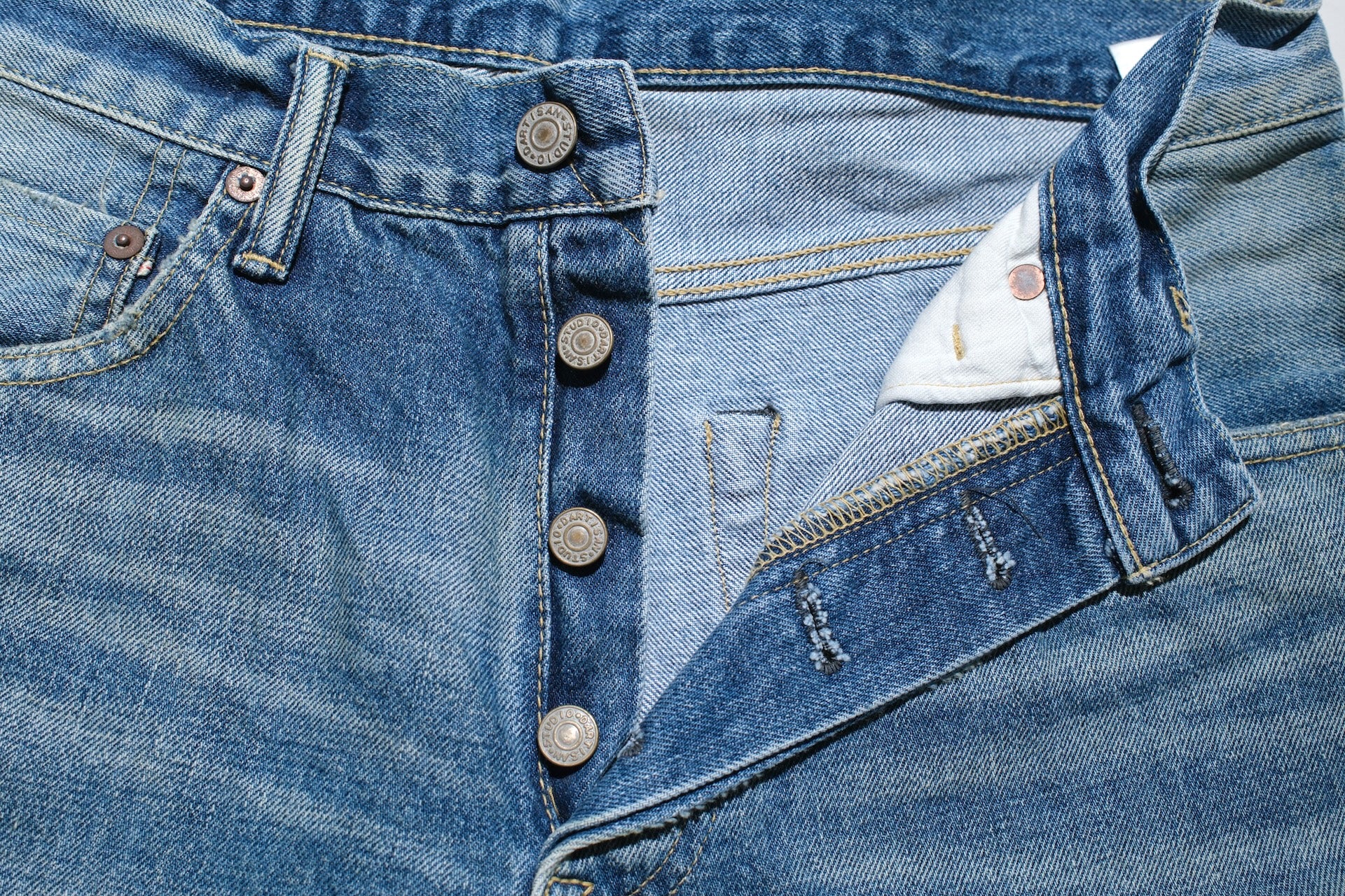 Studio D'Artisan D1826U 13.5oz Indigo Dyed "Used Ivy" Denim (Relaxed Tapered fit)