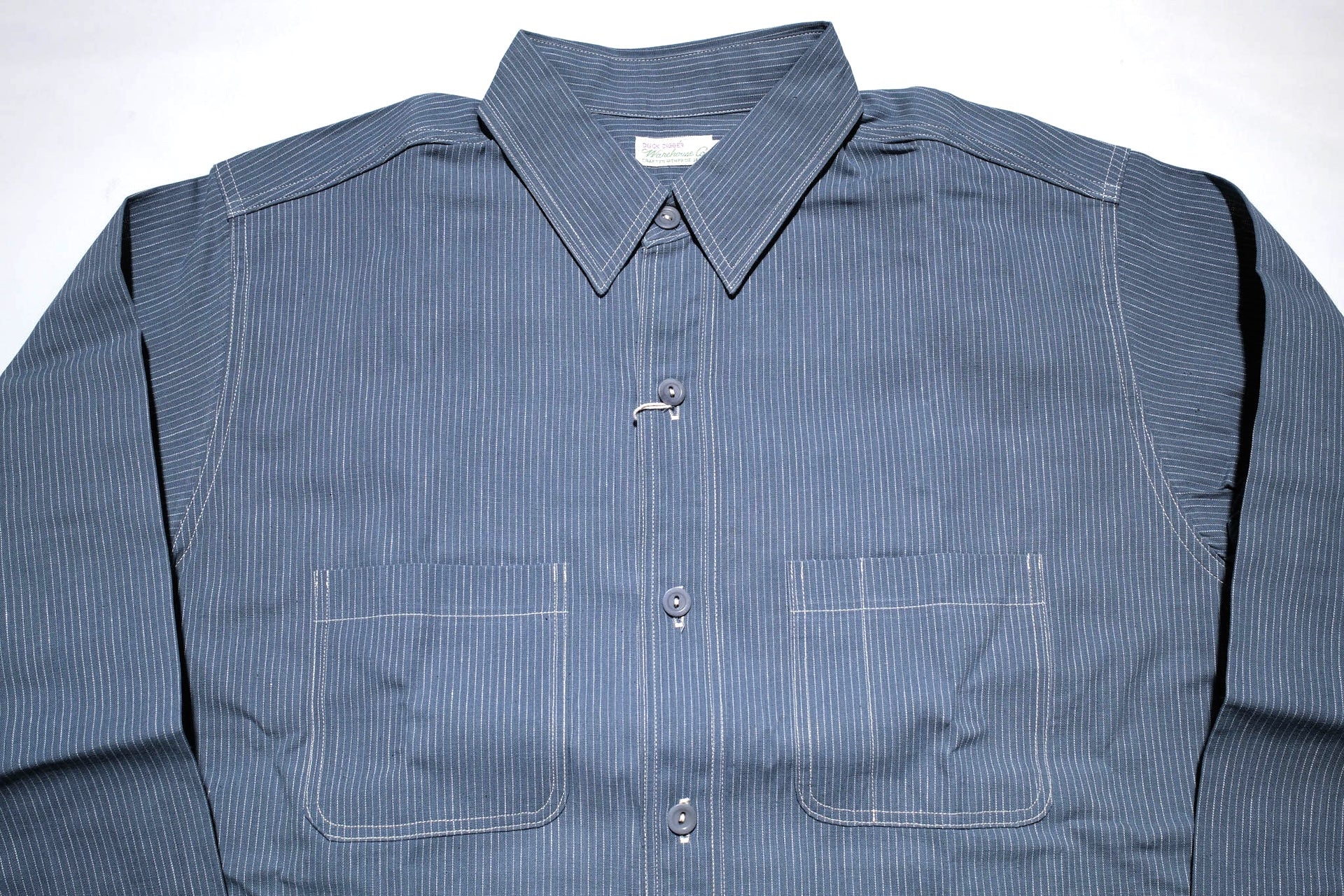 Warehouse Co. 6oz Selvage Stripe "Wide Awake" Workshirt (Indigo)