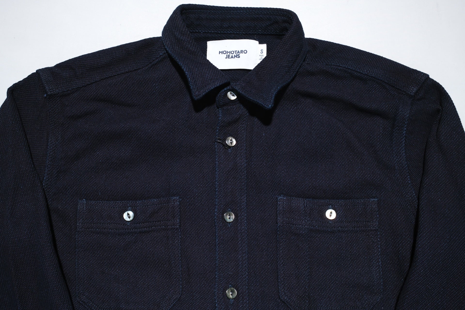 MOMOTARO JEANS Indigo Dyed Heavyweight Dobby Workshirt